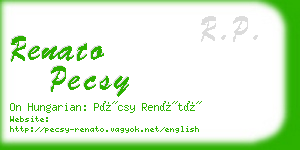 renato pecsy business card